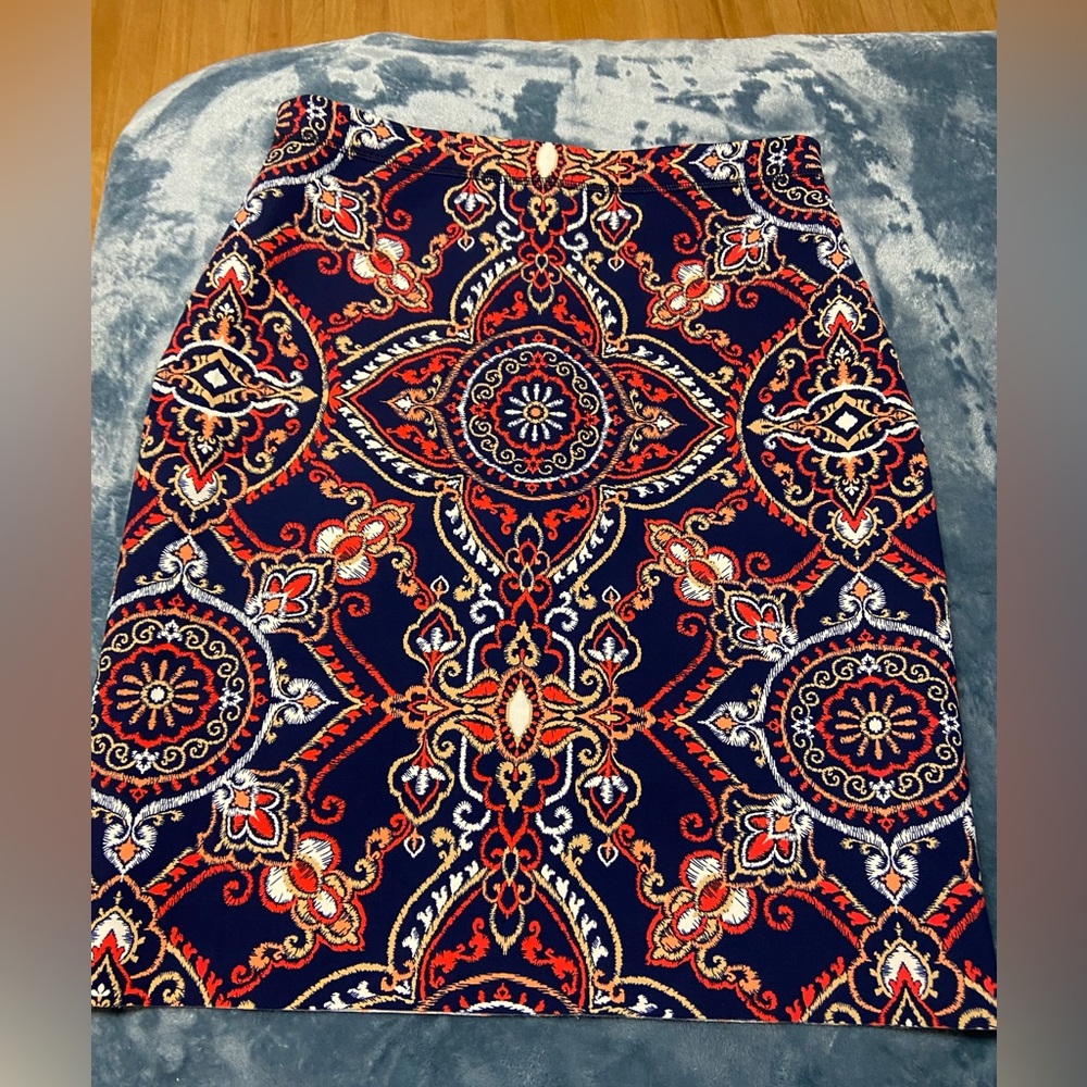 As seen in Good Morning America J. McLaughlin Paisley print pencil skirt